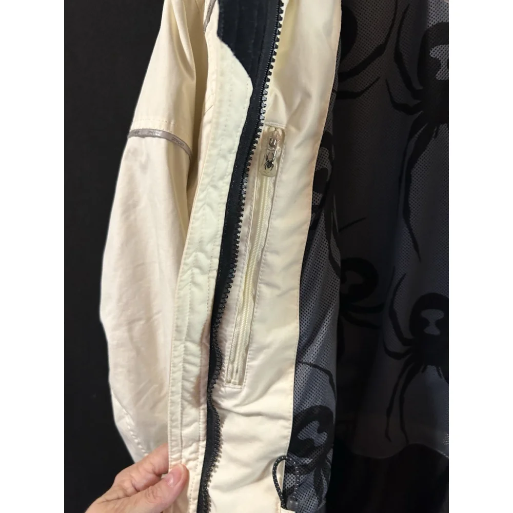 Spyder XT5000 Cream & Black Woman's Ski/Snowboarding Jacket Coat No Hat Size: 8 - Picture 12 of 16
